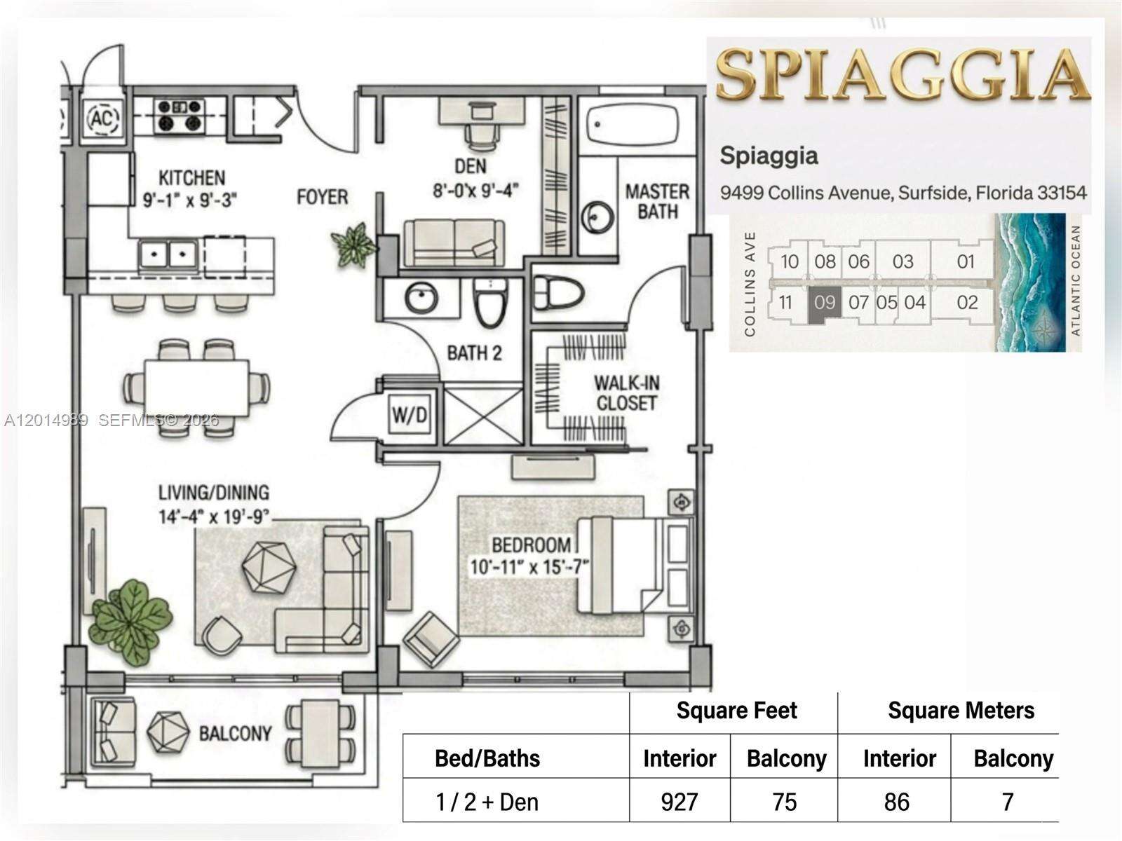 Spiaggia at 9499 Collins Ave, Surfside, FL 33154 - For Sale photo 21
