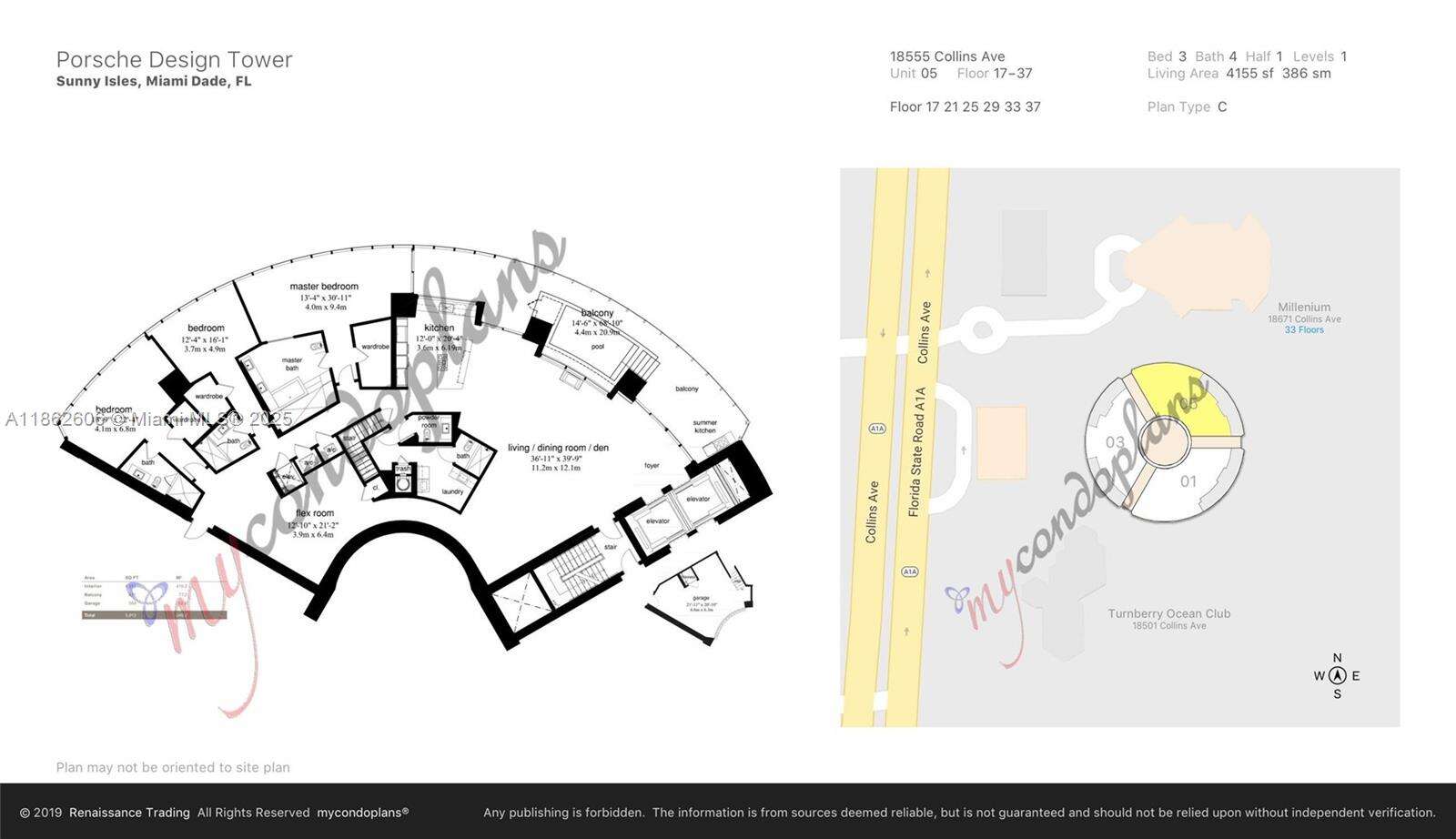 Porsche Design Tower at 18555 Collins Ave, Sunny Isles Beach, FL 33160 - For Rent photo 85