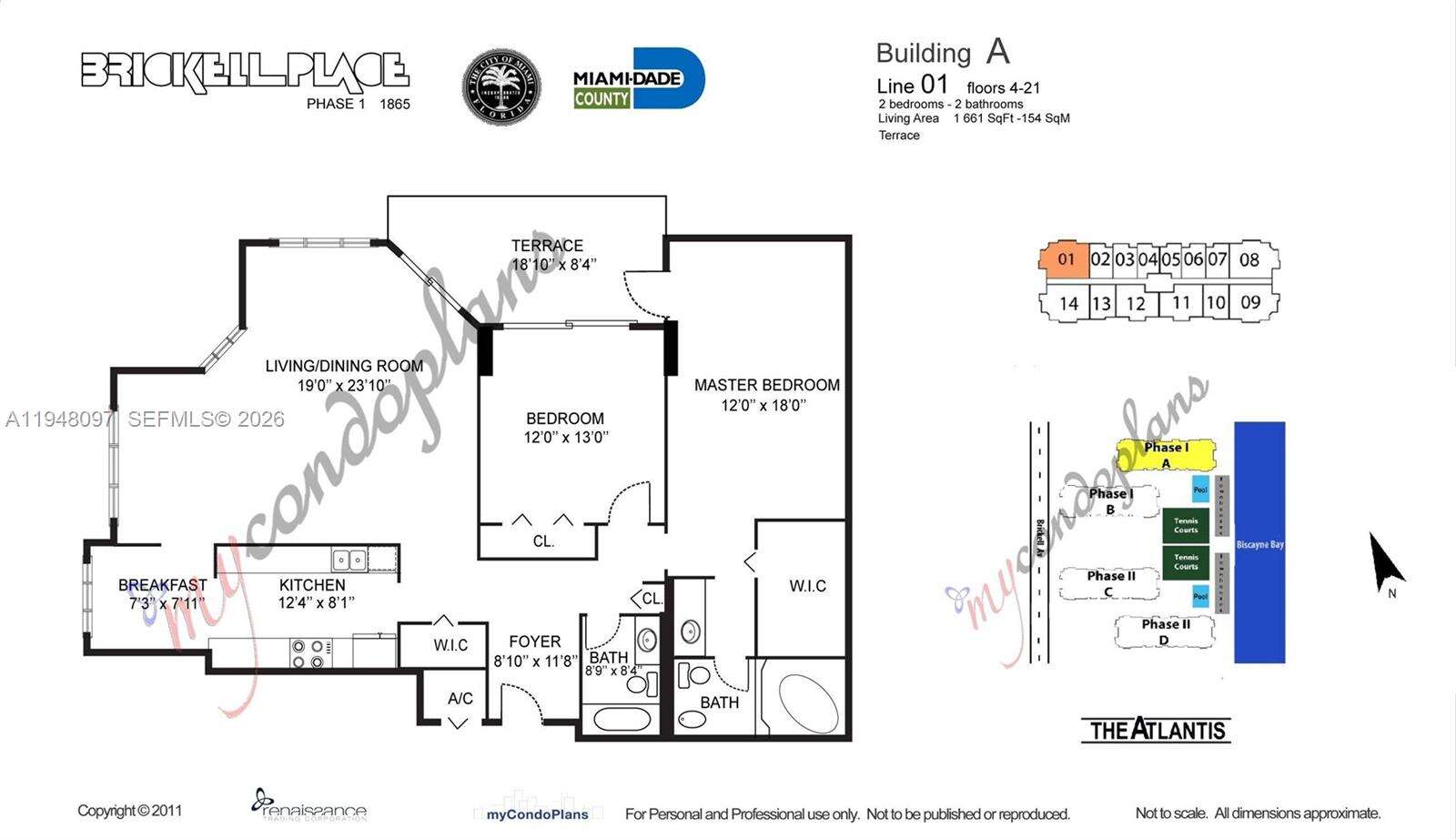 Brickell Place at 1865 Brickell Ave, Miami, FL 33129 - For Rent photo 44
