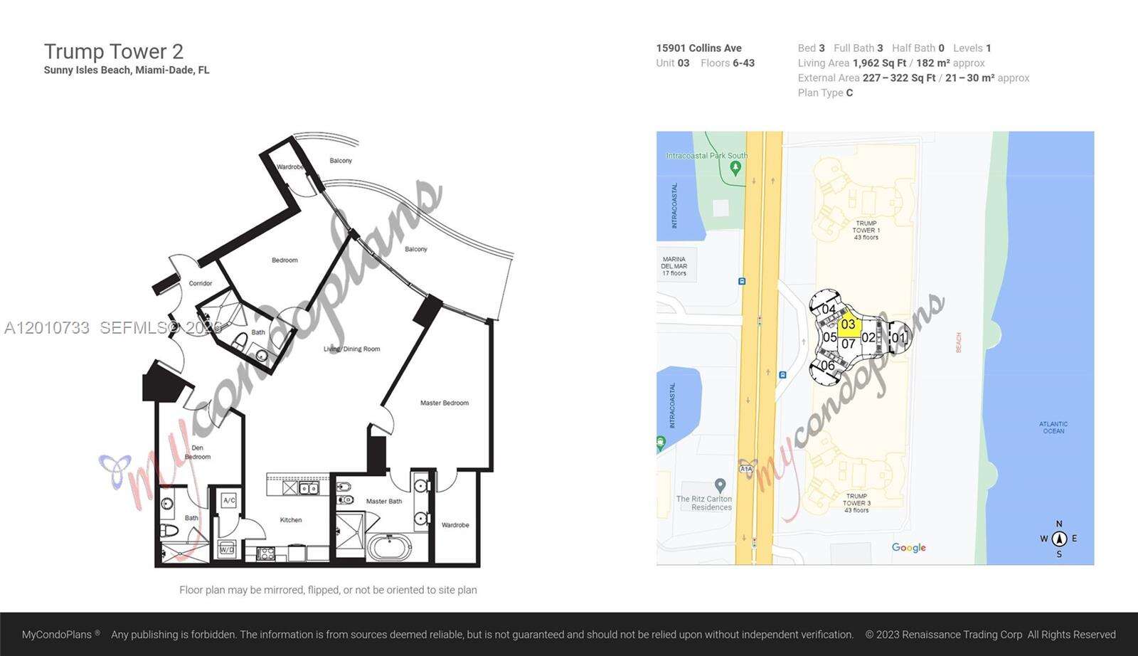 Trump Tower 2 at 15901 Collins Ave, Sunny Isles Beach, FL 33160 - For Rent photo 39