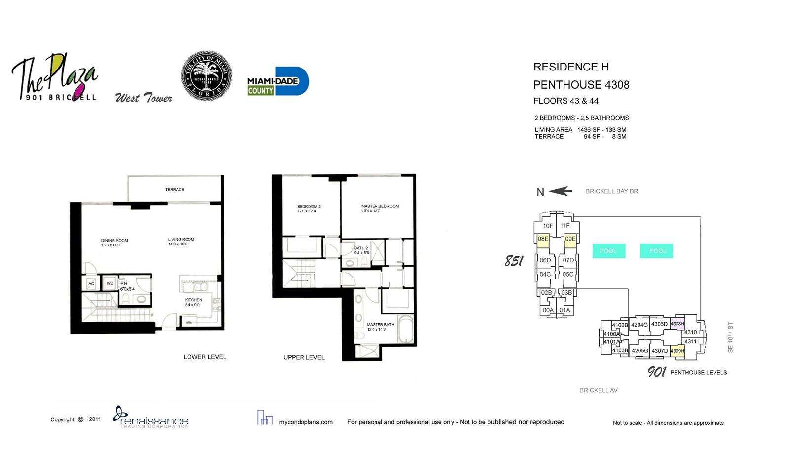 The Plaza On Brickell West at 951 Brickell, Miami, FL 33131 - For Rent photo 23